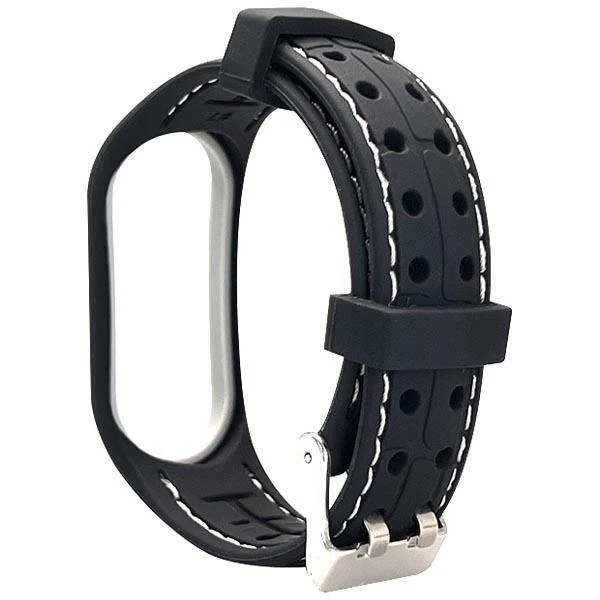 Beline apyrankė Mi Band 3/4 Smart juodos ir baltos spalvos aprašymas - Prekės nuotrauka