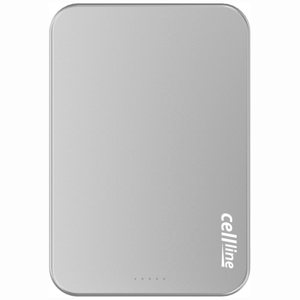 Beline Mini Powerbank Cellline MagSafe 10000mAh Qi2 15W CL-MBP-03 pilkos spalvos Magnetinė belaidė mini Powerbank
