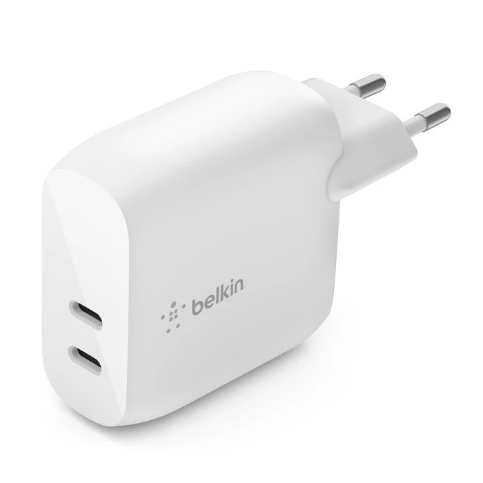 Belkin 2x USB C, maitinimo šaltinis, 40W, balta