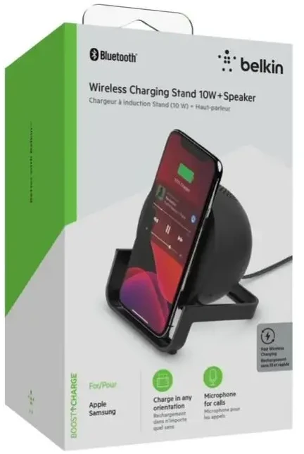 Belkin belaidžio įkrovimo stovas + garsiakalbis BOOST CHARGE Juodas