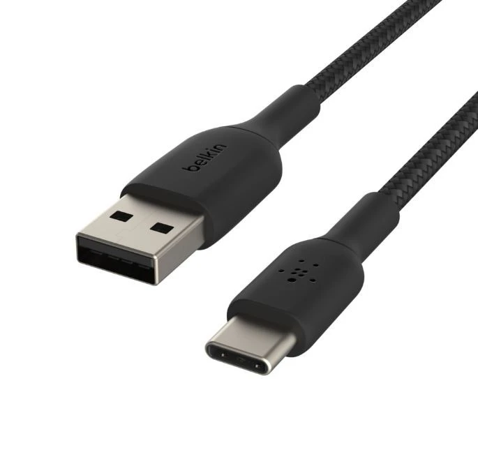 BELKIN BOOST CHARGE USB-A Į USB-C CABLE_BRAIDED, 2M, Juodas
