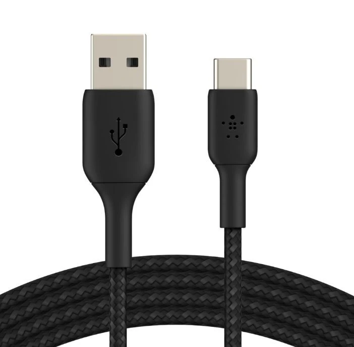 BELKIN BOOST CHARGE USB-A Į USB-C CABLE_BRAIDED, 2M, Juodas