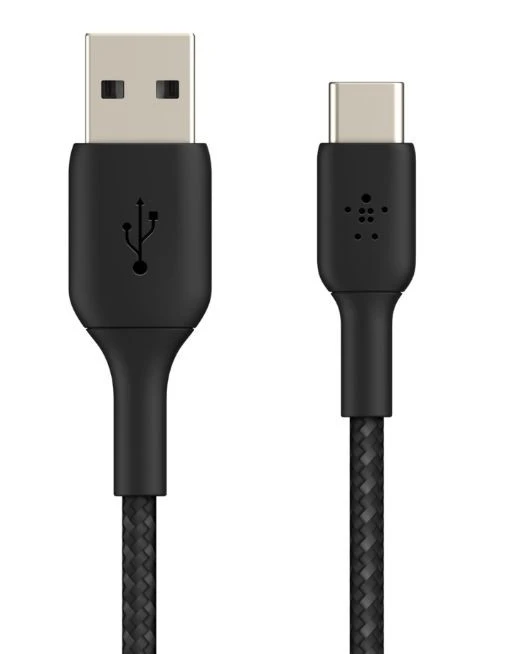 BELKIN BOOST CHARGE USB-A Į USB-C CABLE_BRAIDED, 2M, Juodas