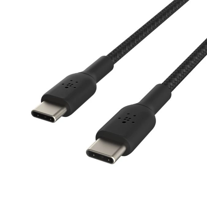 BELKIN BRAIDED USB-C TO USB-C CABLE,1M, Juodas