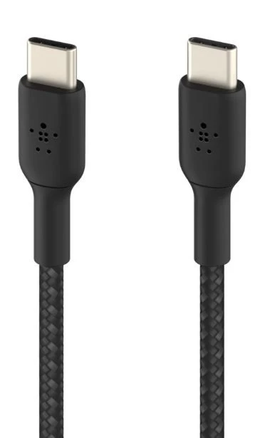 BELKIN BRAIDED USB-C TO USB-C CABLE,1M, Juodas