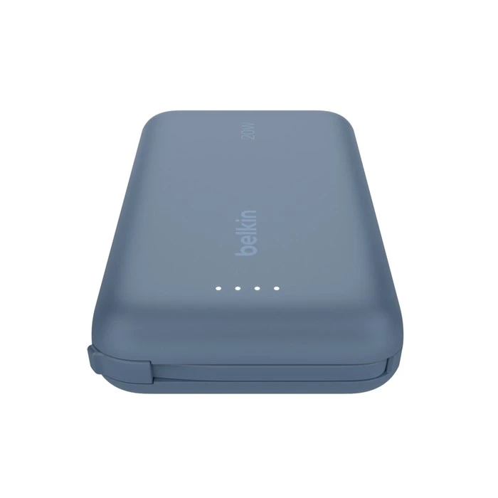 Belkin 10 000 mAh 20W įmontuotas kabelis USB-C mėlyna