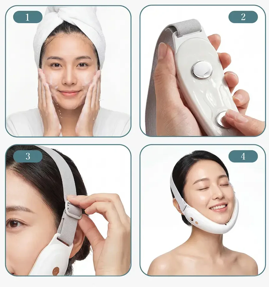 „Belleskin by MAXGROOM M-170 EMS“ LED veido ir smakro masažuoklis - Baltas