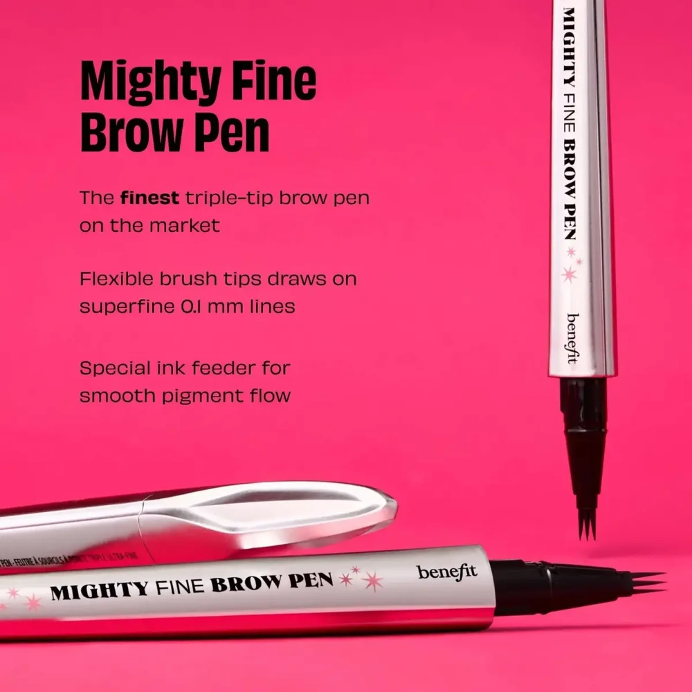 Benefit Mighty Fine Brow Eyebrow Pieštukas #3 Warm šviesiai rudas, 0.5 ml