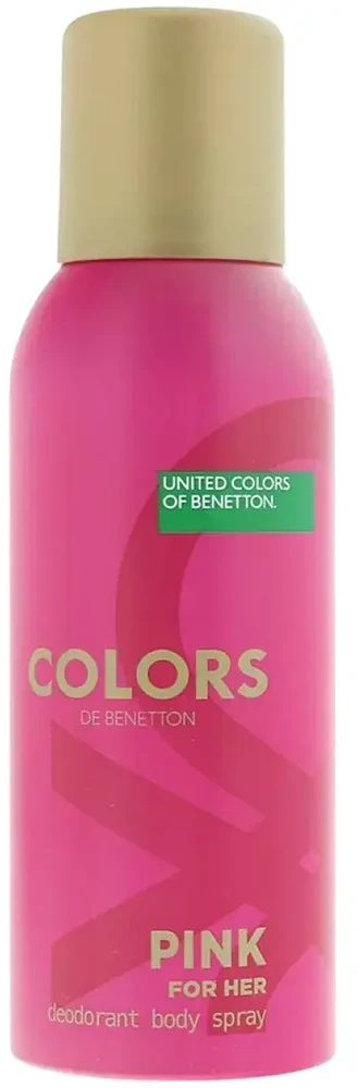 Benetton Colors Rožinė Floral and Fruity Dezodorantas Purškiklis For Women, 150 ml