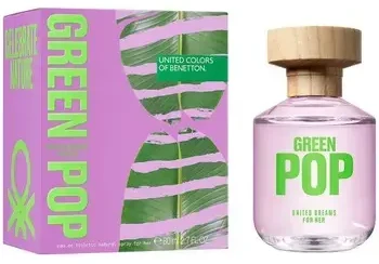 Benetton United Dreams Žalias Pop EDT tualetinis vanduo moterims, 80 ml