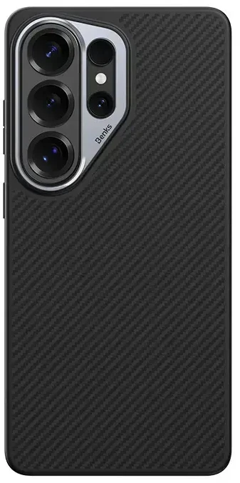 Benks dėklas Magnetic Armor Pro Kevlar Metal Frame 600D (G050) skirtas Samsung Galaxy S26 Ultra juodos spalvos