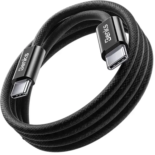 Oem Benks kabelis D46 pintas (C.D.SJ.FC.BK.LA32) – USB-C į Lightning – PD 27W 3A 2 m. juodos spalvos