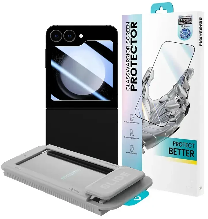 Benks Apsauginis stiklas Glass Warrior HD skirtas Samsung Galaxy Z Flip 6 juodos spalvos