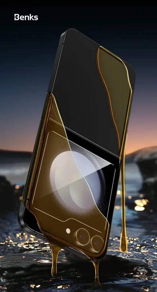 Benks Apsauginis stiklas Glass Warrior HD skirtas Samsung Galaxy Z Flip 6 juodos spalvos