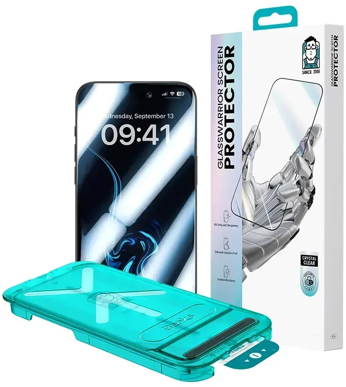 „Benks GlassWarrior“ ekrano apsauga „Apple iPhone 16 Pro“ (pakuota internetu)