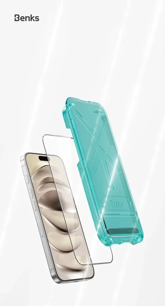 „Benks GlassWarrior“ ekrano apsauga „Apple iPhone 16 Pro“ (pakuota internetu)