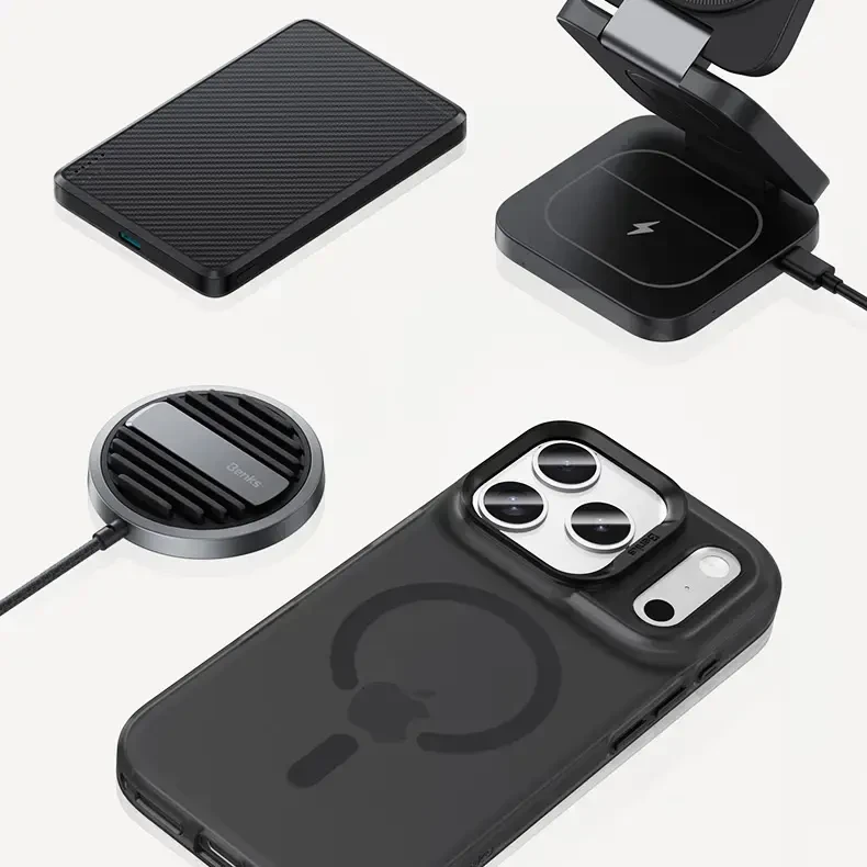 Benks Magnetic Lucid Armor dėklas (K070) skirtas Apple iPhone 17 Pro Max juodos spalvos (Camera Control Button)