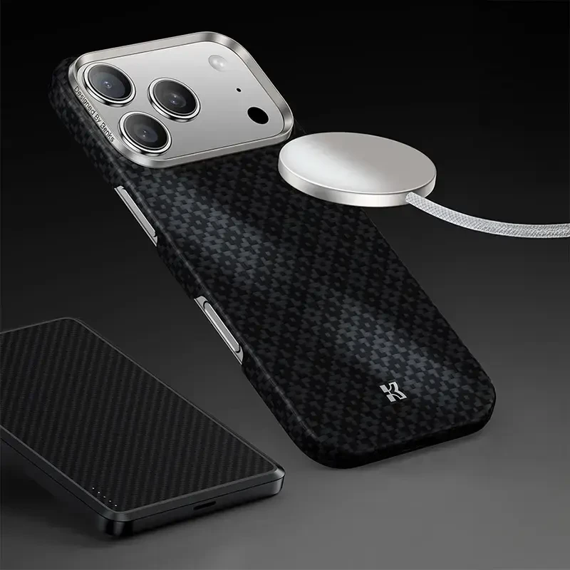 Benks Magnetic Armor Air Armor Grid Kevlar dėklas Metal Frame 600D (B068), skirtas Apple iPhone 17 Air, juodos spalvos