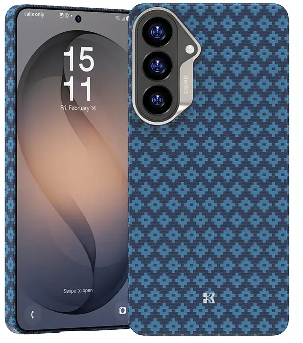 Mėlyna Benks Magnetic Armor Air Armor Grid Kevlar dėklas Metal Frame 600D (A049) skirtas Samsung Galaxy S26 Plus mėlynas