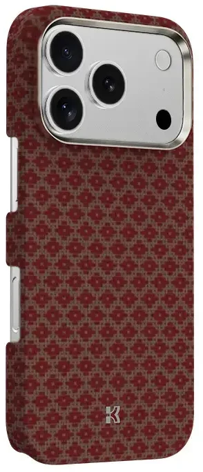 Benks dėklas Magnetic Armor Air Armor Grid Kevlar Metal Frame 600D (H070) skirtas Apple iPhone 17 Pro Max oranžinės spalvos