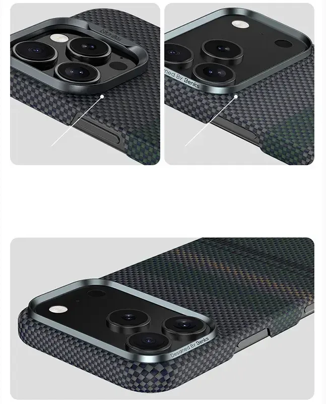 Benks Dėklas Magnetic Armor Air Aurora Kevlar 600D (0069), skirtas iPhone 17 Pro