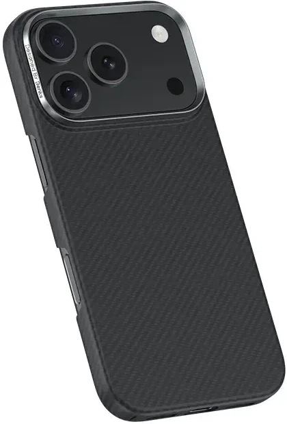Benks Dėklas Magnetic Armor Air Kevlar Metal Frame 600D (0070) skirtas Apple iPhone 17 Pro Max juodos spalvos