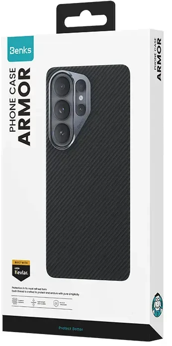 Benks Magnetic Armor Air Kevlar dėklas Metal Frame 600D (J048) skirtas Samsung Galaxy S26 juodas