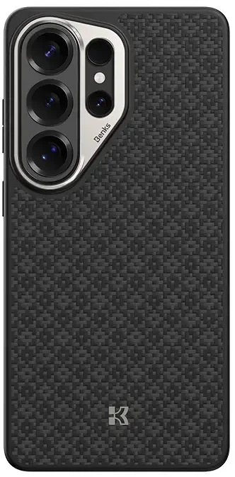 Benks Magnetic Armor Pro Armor Grid Kevlar dėklas Metal Frame 600D (H050) skirtas Samsung Galaxy S26 Ultra juodas