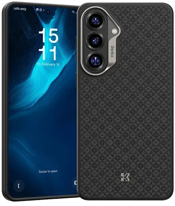 Benks Magnetic Armor Pro Armor Grid Kevlar dėklas Metal Frame 600D (H048) skirtas Samsung Galaxy S26 juodas