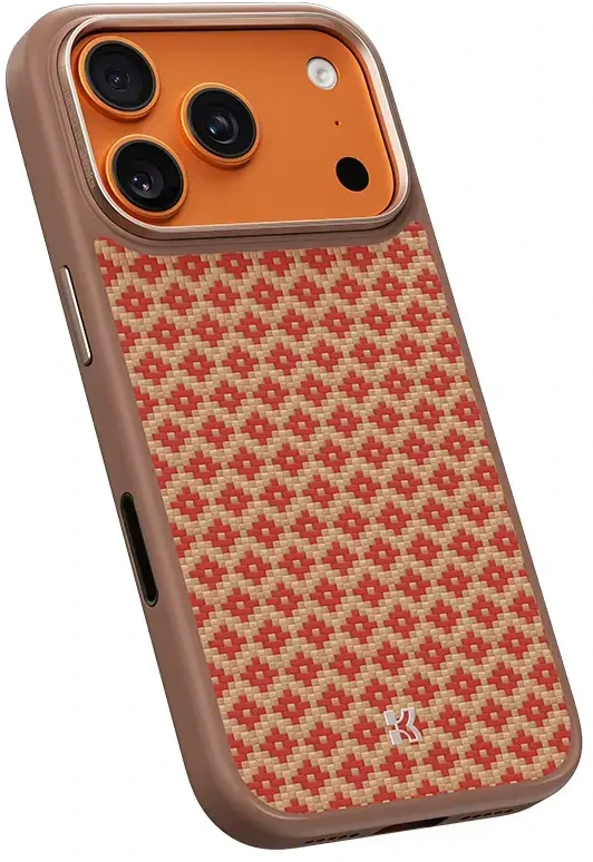 Benks Magnetic Armor Pro Armor Grid Kevlar dėklas Metal Frame 600D (YB69) skirtas Apple iPhone 17 Pro oranžinės spalvos