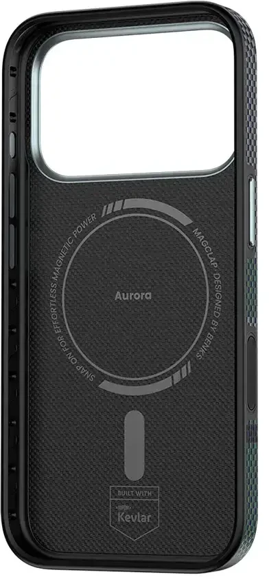 Benks Magnetic Armor Pro Aurora Kevlar 600D dėklas (C069), skirtas iPhone 17 Pro (Camera Control Button)