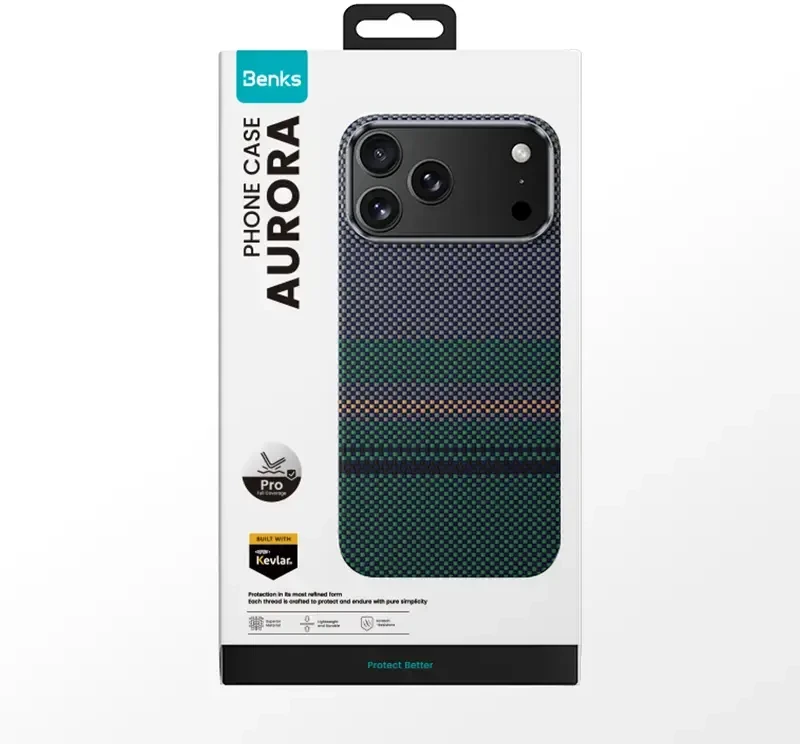 Benks dėklas Magnetic Armor Pro Aurora Kevlar 600D (C070) skirtas iPhone 17 Pro Max