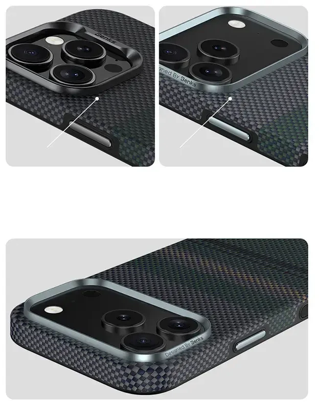 Benks dėklas Magnetic Armor Pro Aurora Kevlar 600D (C070) skirtas iPhone 17 Pro Max