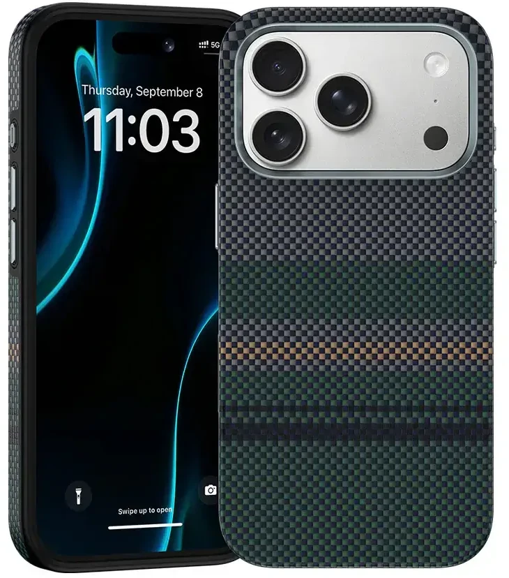 Benks Magnetic Armor Pro Aurora Kevlar 600D dėklas (C069), skirtas iPhone 17 Pro (Camera Control Button)