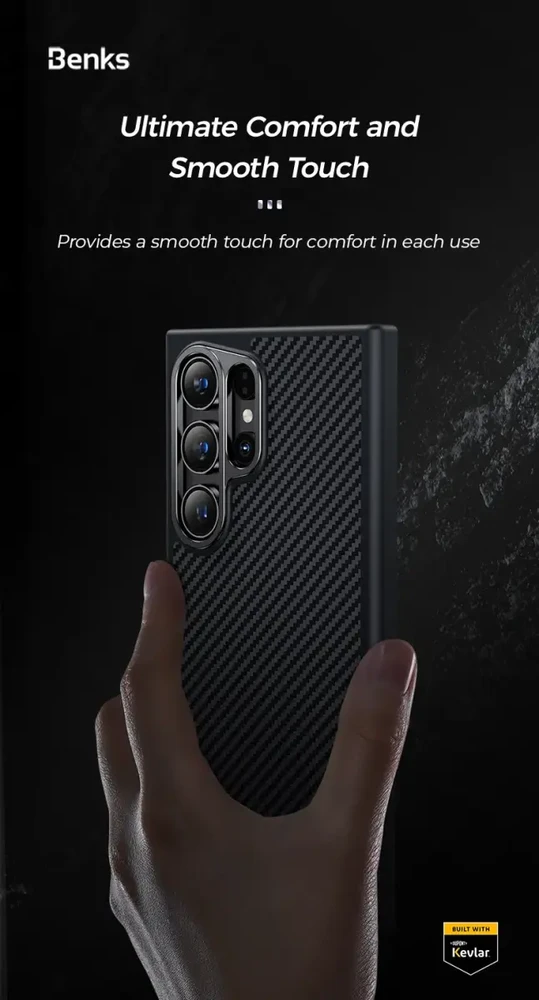 Benks dėklas Magnetic Armor Pro Kevlar 600D (0041) skirtas Samsung Galaxy S24 Plus juodos spalvos