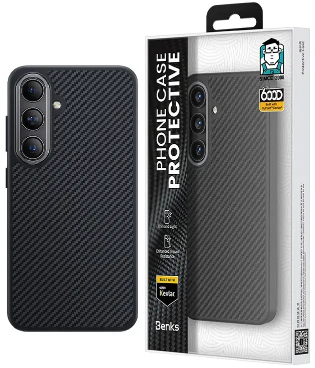 Benks dėklas Magnetic Armor Pro Kevlar 600D (0041) skirtas Samsung Galaxy S24 Plus juodos spalvos