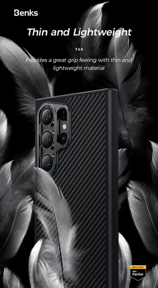 Benks dėklas Magnetic Armor Pro Kevlar 600D (0041) skirtas Samsung Galaxy S24 Plus juodos spalvos
