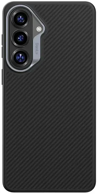 Benks Magnetic Armor Pro Kevlar metalinio rėmelio dėklas 600D (G048), skirtas Samsung Galaxy S26 juodas