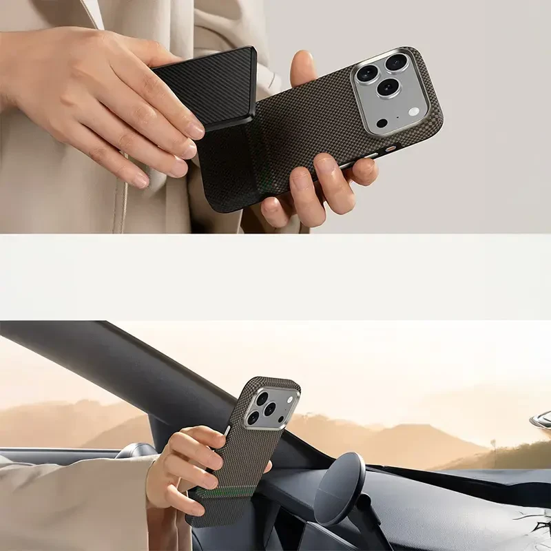 Benks Magnetic Armor Pro Prestige Kevlar 600D dėklas (Y069), skirtas iPhone 17 Pro (Camera Control Button)
