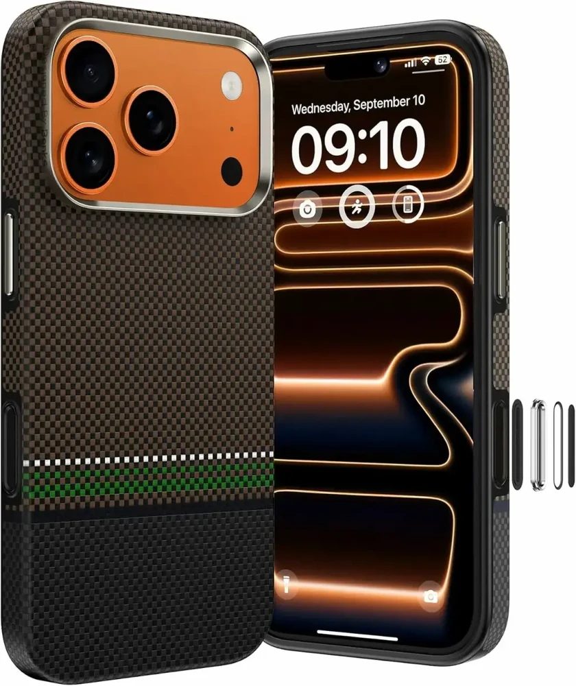 Benks Magnetic Armor Pro Prestige Kevlar 600D dėklas (Y070) skirtas iPhone 17 Pro Max (Camera Control Button)