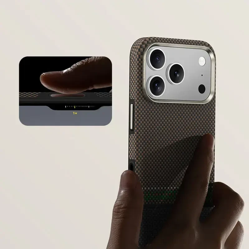 Benks Magnetic Armor Pro Prestige Kevlar 600D dėklas (Y069), skirtas iPhone 17 Pro (Camera Control Button)