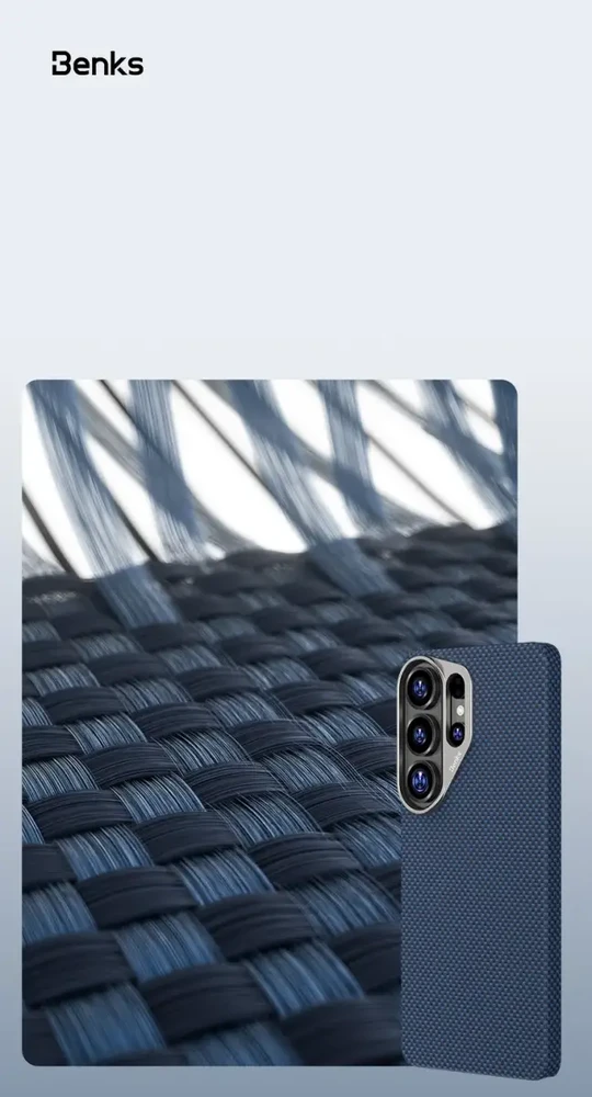 Benks dėklas Magnetic Armor Tint Kevlar 1000D (B048) skirtas Samsung Galaxy S26 mėlynos spalvos