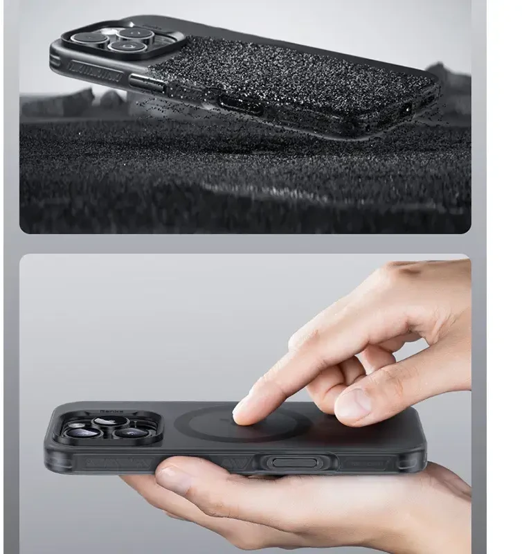 Benks Magnetic Lucid Armor dėklas (B065) skirtas iPhone 16 Pro juodas (Camera Control Button)
