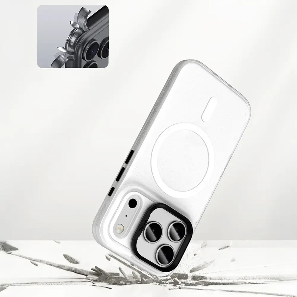 Benks Dėklas Magnetic Lucid Armor (0067) skirtas Apple iPhone 17 balta (Camera Control Button)