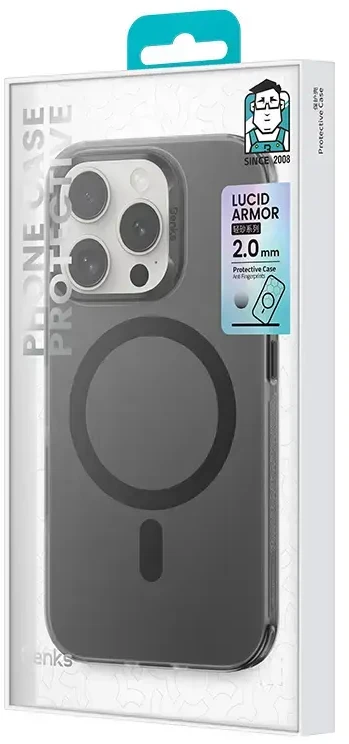 Benks Magnetic Lucid Armor dėklas (B065) skirtas iPhone 16 Pro juodas (Camera Control Button)