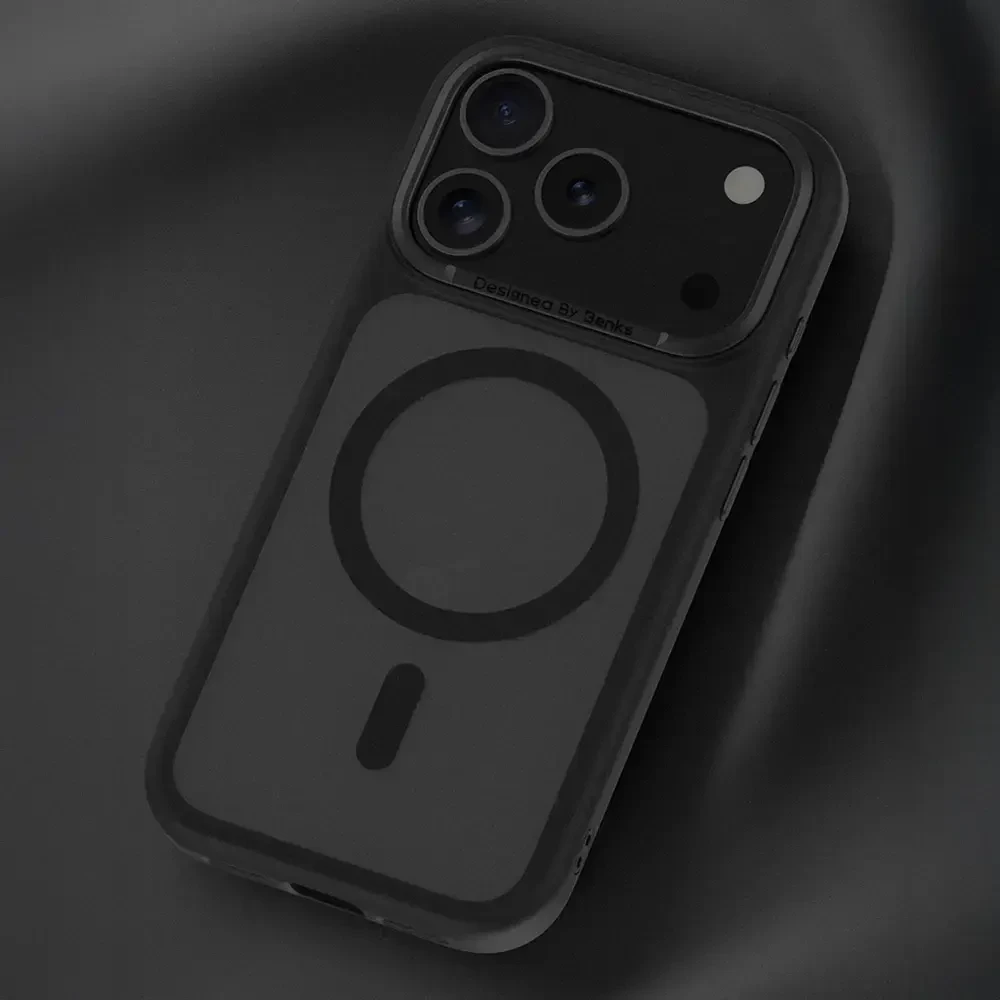 Benks Dėklas Magnetic Mist Metal Frame (0068) skirtas Apple iPhone 17 Air balta (Camera Control Button)