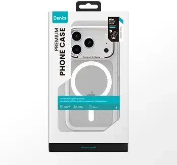 Benks Dėklas Magnetic Mist Metal Frame (0068) skirtas Apple iPhone 17 Air balta (Camera Control Button)