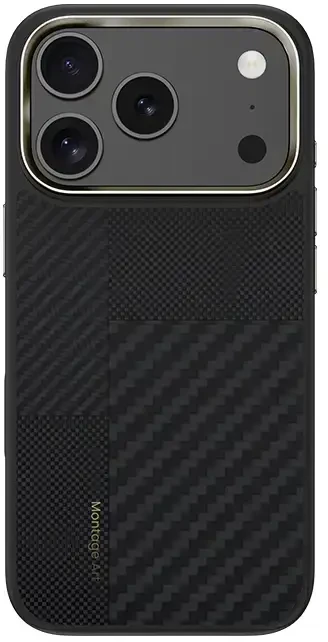 Benks Dėklas Montage Magnetic Armor Pro Kevlar Metal Frame 600D+1500D (MA70) skirtas Apple iPhone 17 Pro Max juodos spalvos (Camera Control Button)