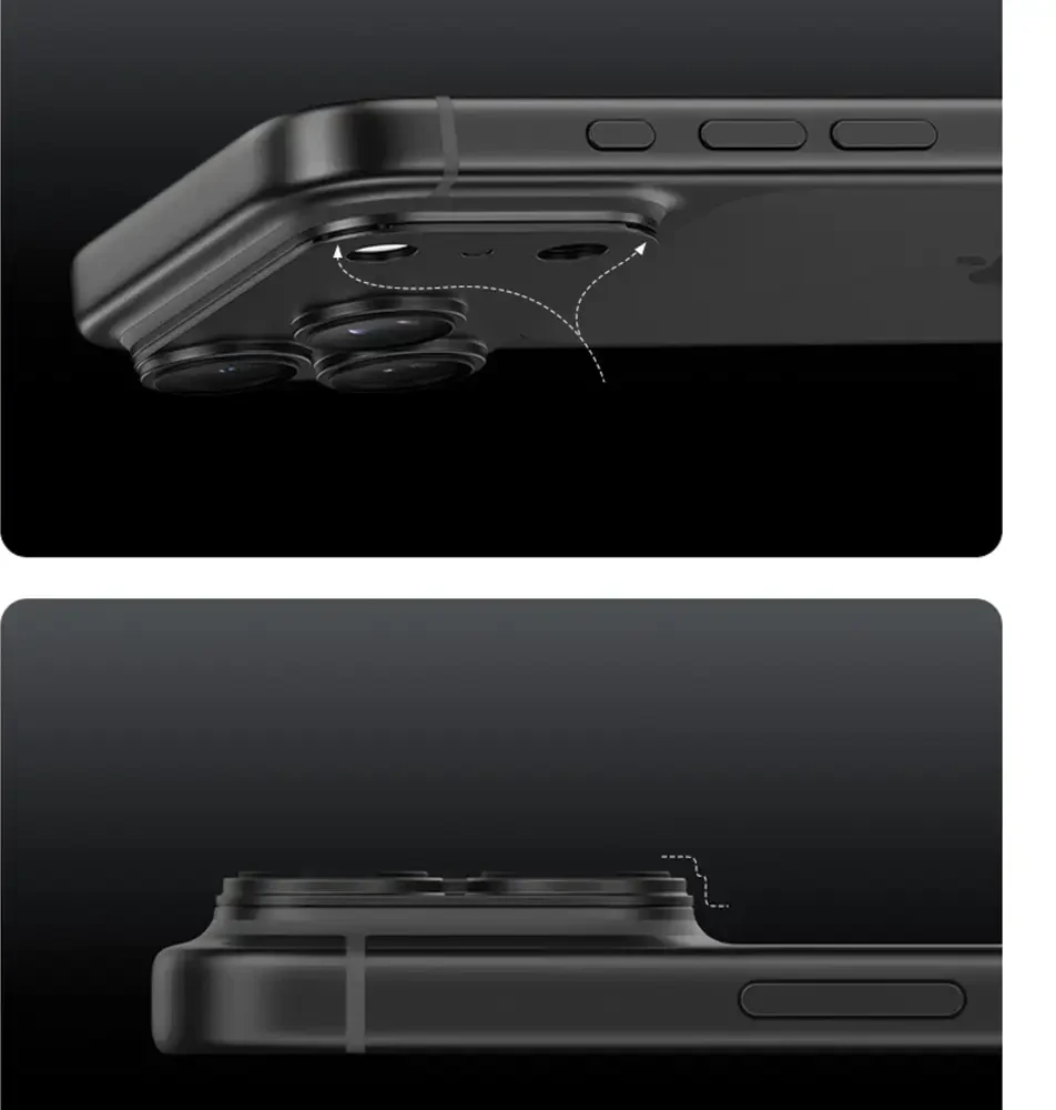 Benks OmniWarrior metalinis integruotas objektyvo apsauginis stikliukas (C.M.SX.AP.BK.R070), skirtas iPhone 18 Pro (AR/juodas)