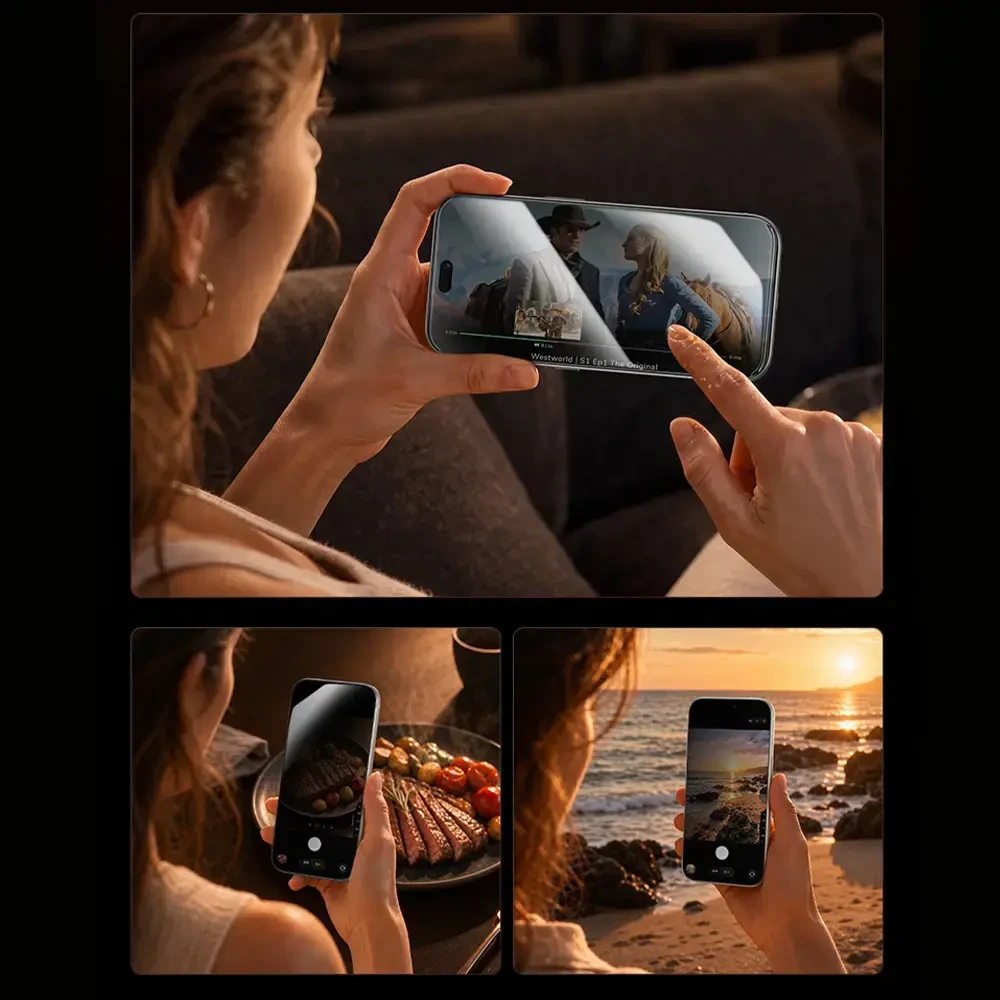 Benks Grūdintas stiklas Air Shield Privacy (C.M.LT.AP.00.F071), skirta Iphone 18 Pro Max, juodas – 10 vnt.